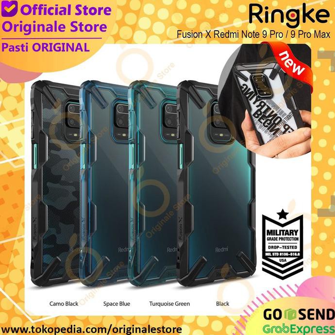 RINGKE Ốp Điện Thoại Chống Nứt Màu Xanh Lá Cho Redmi Note 9 Pro / Note 9