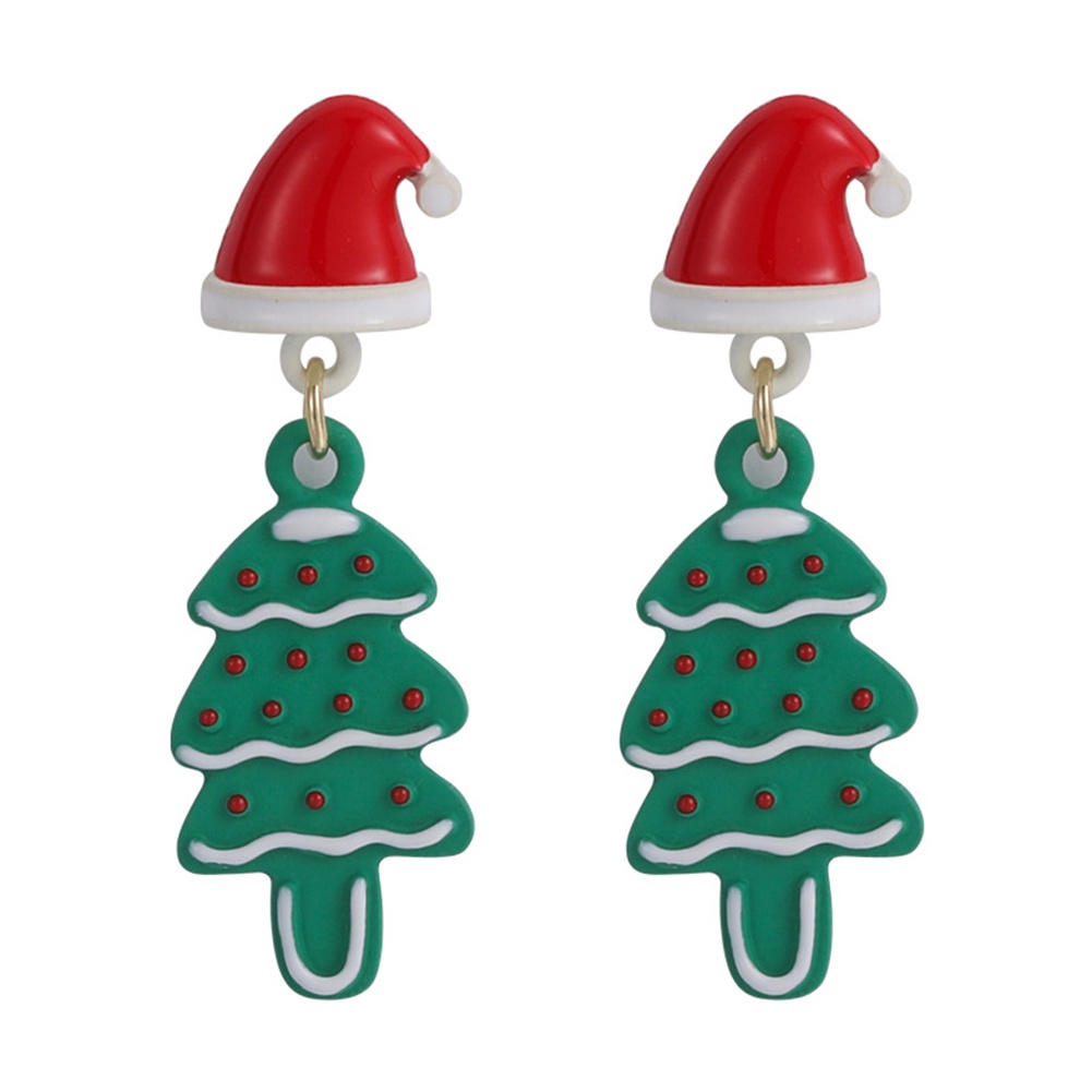 1 Đôi Bông Tai Hình Người Tuyết Giáng Sinh Dễ Thương