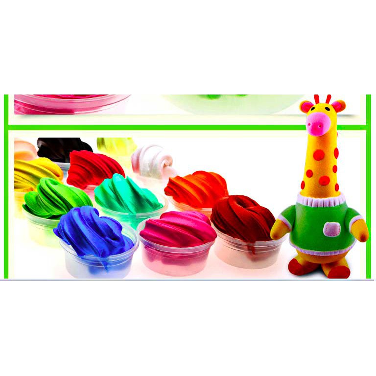 Đất nặn đất set soft clay  1 set 12 màu nguyên liệu làm slime