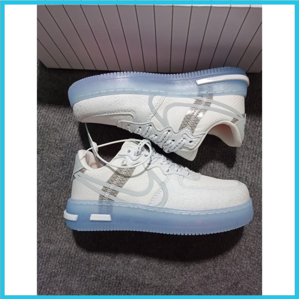 Giày 𝐍𝐈𝐊𝐄 𝐀𝐅𝟏 REACT White Ice Trắng ĐẾ ICE Phát Sáng - Giày Thể Thao Sneaker Nam Nữ 𝐍𝐈𝐊𝐄 𝐀𝐅1 Full Bill Box
