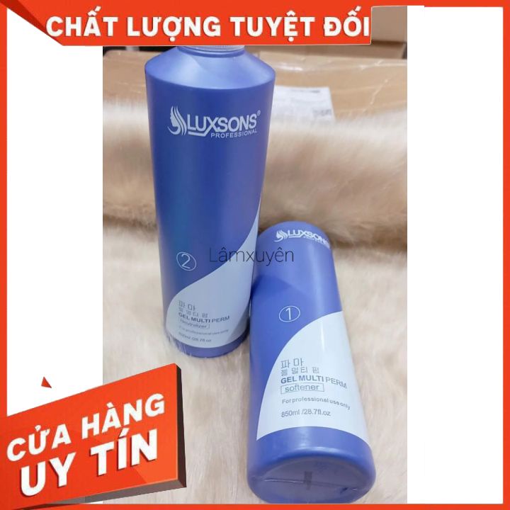Uốn Lạnh LUXSONS 850ML*2 CHAI XANH sản phẩm uốn tạo kiểu tóc tự nhiên định hình nếp tóc ,bảo vệ tóc bền đẹp.