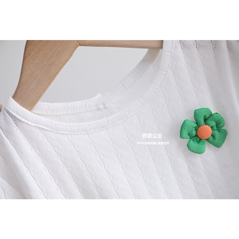 Áo Thun Cotton Tay Ngắn Phong Cách Nhật Bản Hàn Quốc Mới Dành Cho Bé Gái