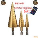 Mũi Khoan Đa Năng Bước Tháp Nhiều Tầng Hợp Kim Titan - Mũi Khoan Khoét 1 Mũi Khoan Được Nhiều Đường Kính Lỗ Từ 4-32mm ❤️