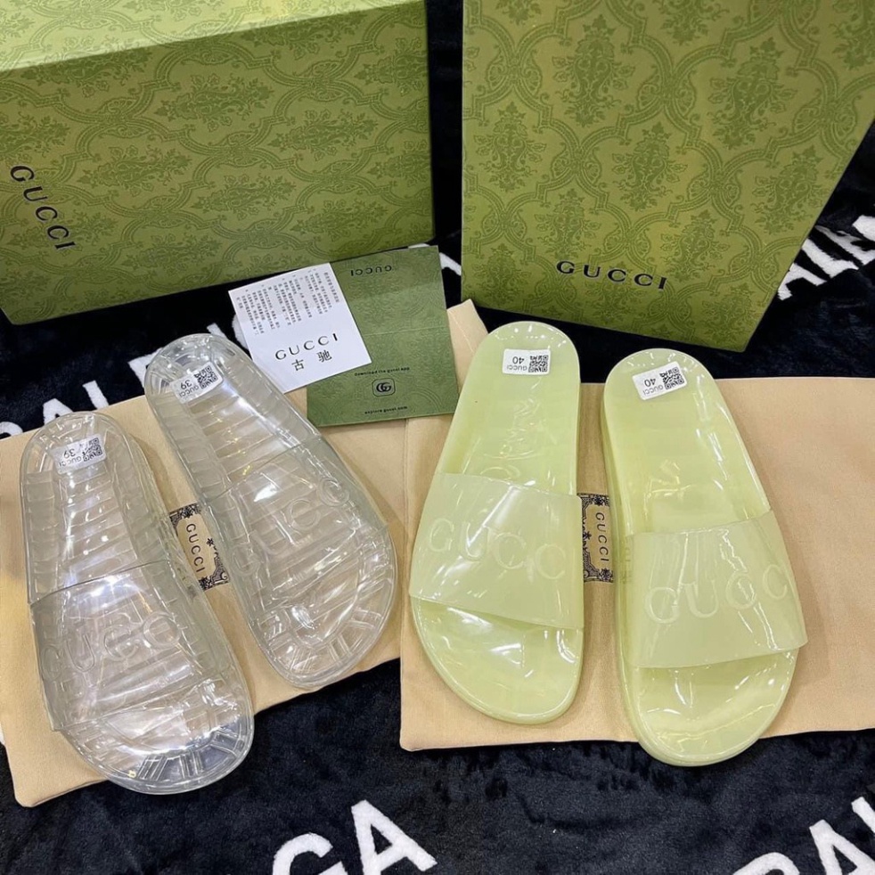 Dép gucci suốt trong quãng (FullBox)⚜️ Dép nhựa nam đế suốt trong quãng Cao Cấp