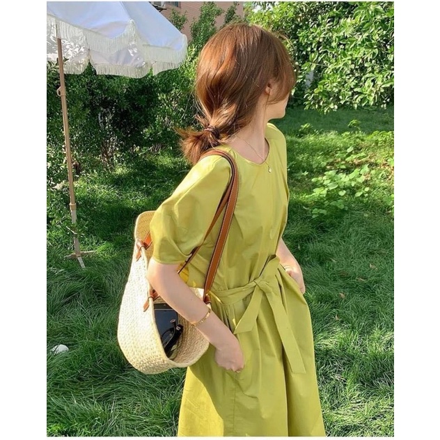 Váy kiểu xuông nữ, đầm xuông xanh bơ, váy RHSTORE | BigBuy360 - bigbuy360.vn