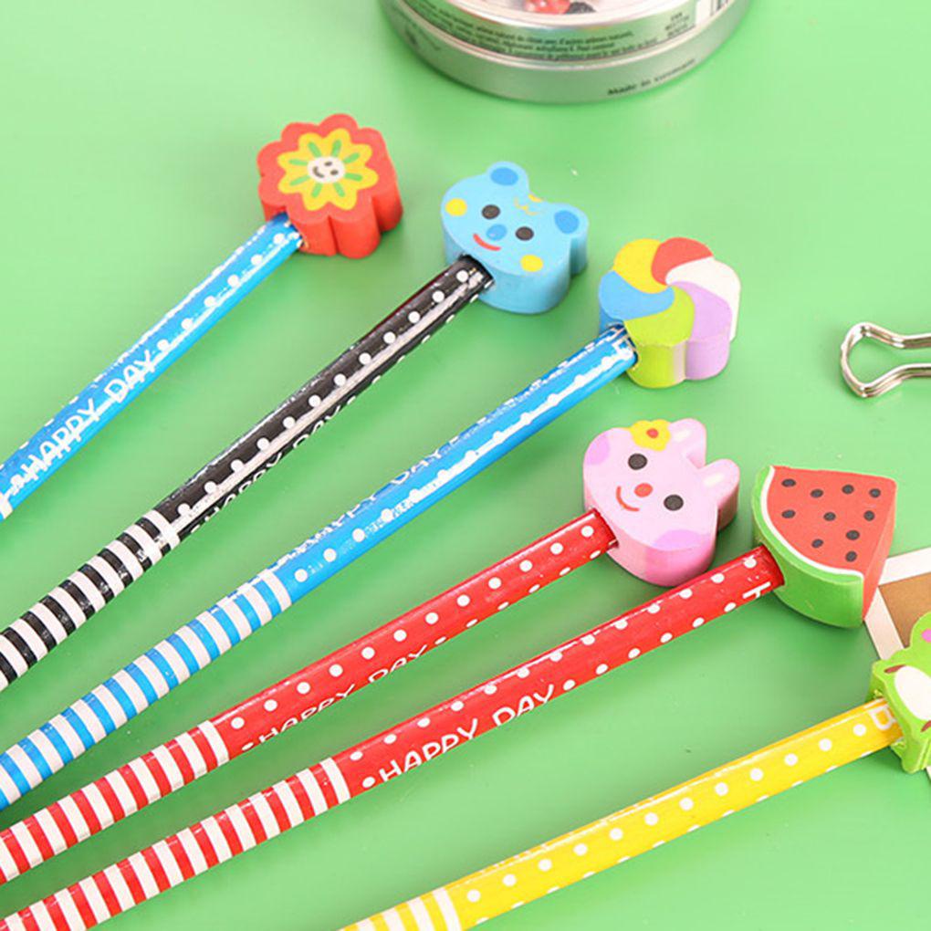 Set 10 Bút Chì Gỗ Họa Tiết Hoạt Hình Dễ Thương