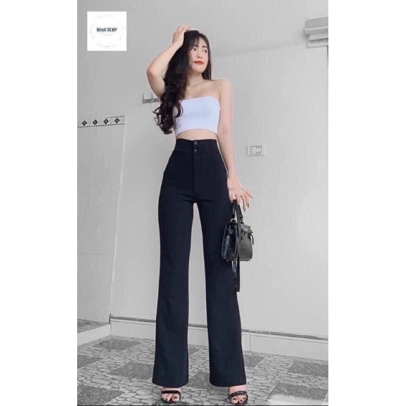 Quần Tây Ống Loe Cực Tôn Dáng mặc hack chiều cao cho bạn gái thêm tự tin năng động | BigBuy360 - bigbuy360.vn