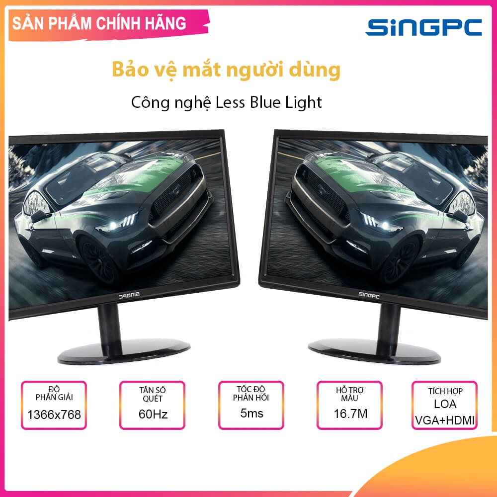 Màn hình Máy tính SingPC SGP185S 18.5 inch LED   - Chính hãng, Bảo hành 24 tháng