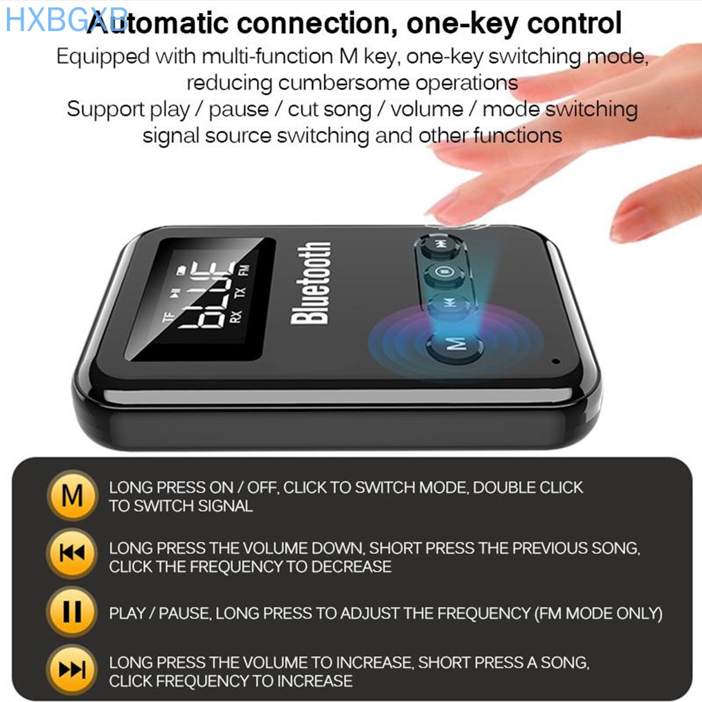 Thiết Bị Truyền Nhận Âm Thanh Bluetooth 5.0 2 Trong 1 Chuyên Dụng Cho Xe Hơi | BigBuy360 - bigbuy360.vn