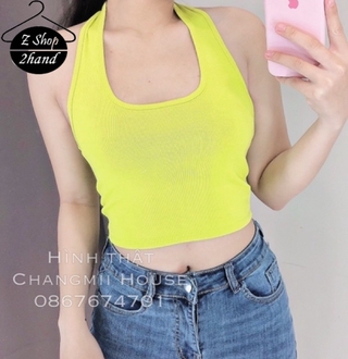 Áo croptop Kiểu áo yếm chất thun borip - Z3U
