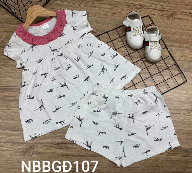 [20 Màu] Bộ ngắn babydoll thun cotton size đại siêu xinh cho bé gái từ 24 đến 40kg - Bộ quần áo bé gái