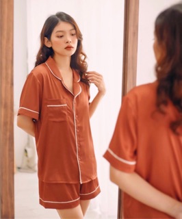 Bộ Ngủ Lụa Satin _ Bộ Pyjama Lụa Satin