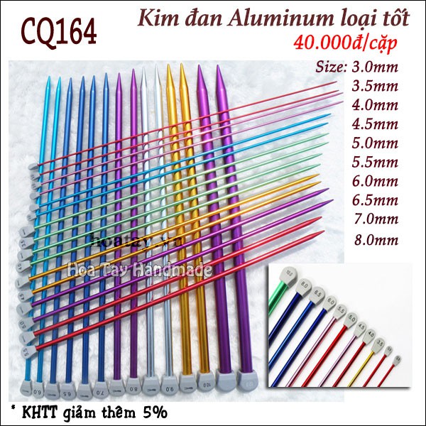 Kim đan Aluminum loại tốt, Kim dài 35cm.