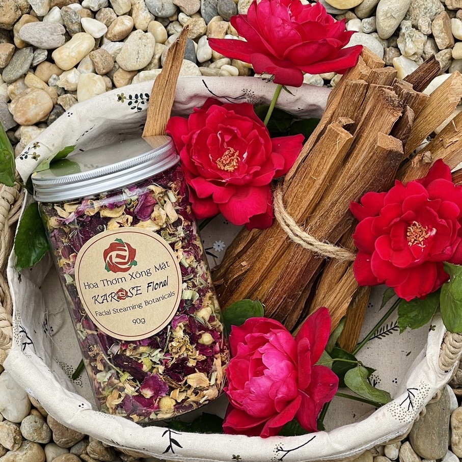 KAROSE FLORAL Hoa Thơm Xông Mặt Hoa Hồng, Hoa Bưởi, Sả Chanh, Sạch Da, Da Mềm Mại, Khỏe Mạnh