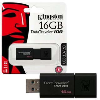 USB 3.0 Kingston DT100G3 16GB (Đen)-BH 24 Tháng