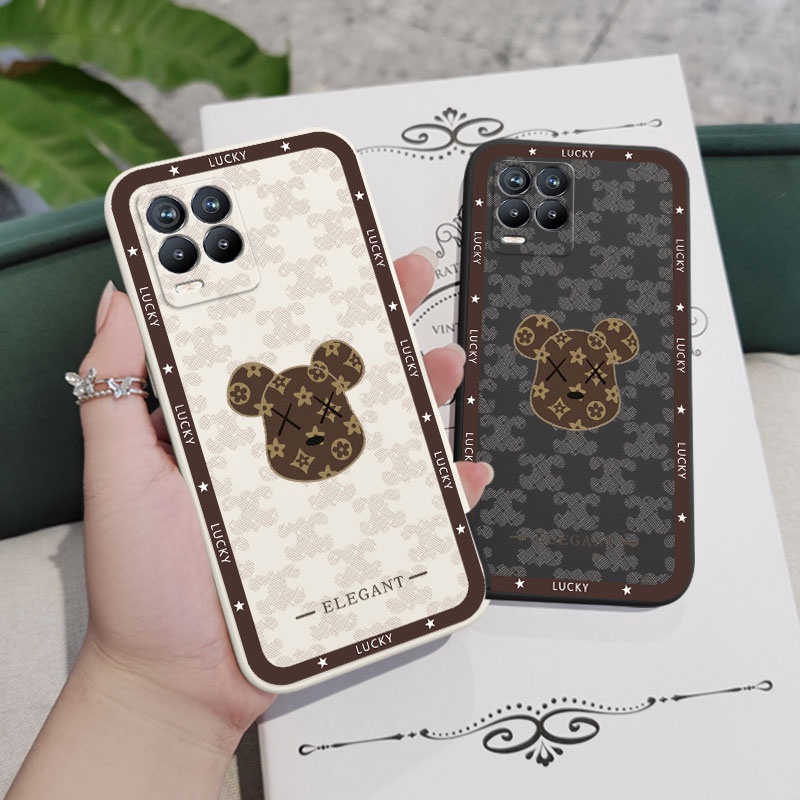 Ốp Điện Thoại Silicon Dẻo Họa Tiết Chú Gấu Tai To Dễ Thương Cho Realme 8 8i Pro 4G 5G