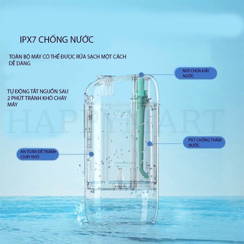 Máy tăm nước công nghệ chống nước vệ sinh răng miệng siêu sạch ,chính hãng Oral Irrigator