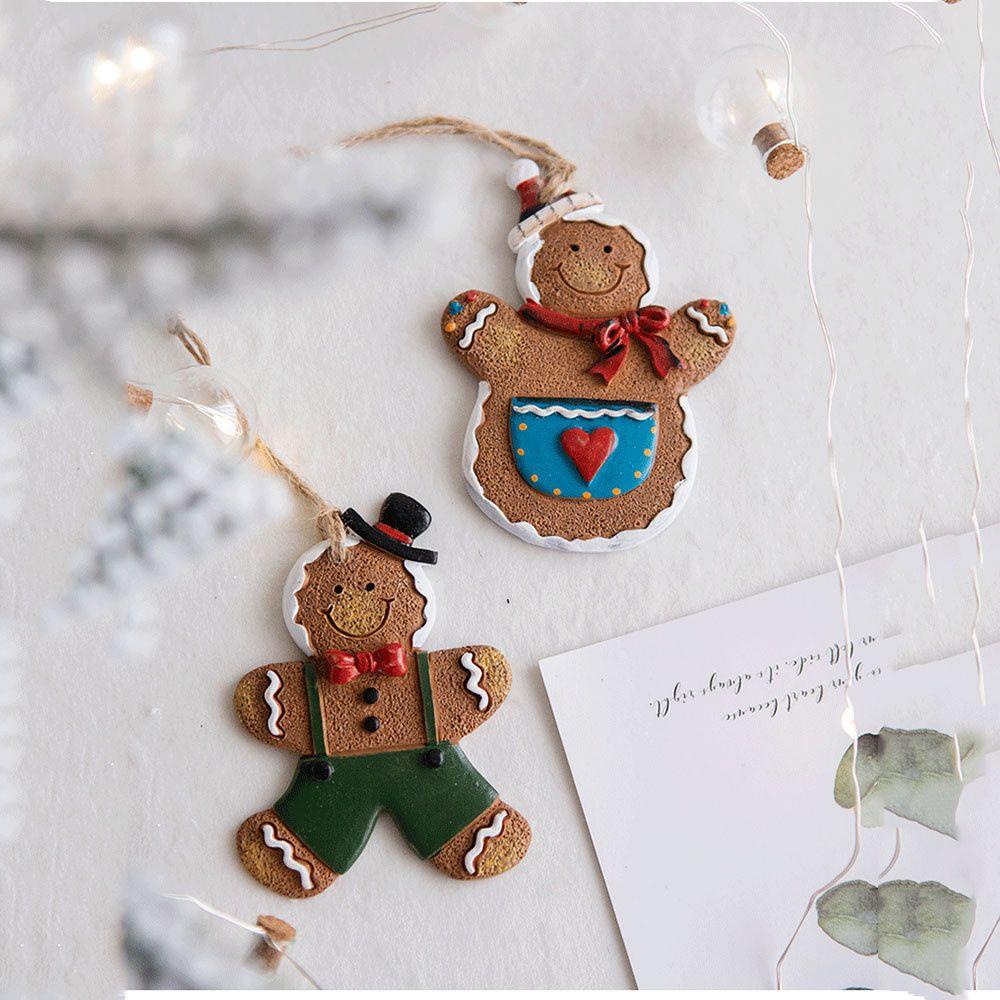 CONOPERY Mặt Dây Chuyền Hình Bánh Gừng 2022 Navidad Giáng Sinh Năm Mới Bằng Nhựa Resin