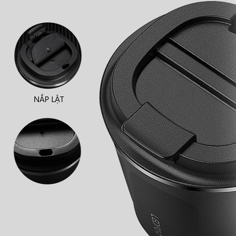 Bình Giữ Nhiệt Nắp Bật Bình Đựng Nước Inox304 Ly Coffee Cà Phê