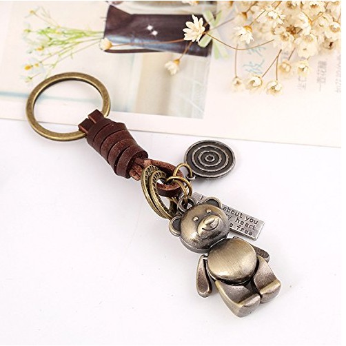 Móc khóa nữ Handmade Vintage phong cách cổ điển K72 cá tính móc chìa khóa hình gấu Bear Keychain đáng yêu Chammart