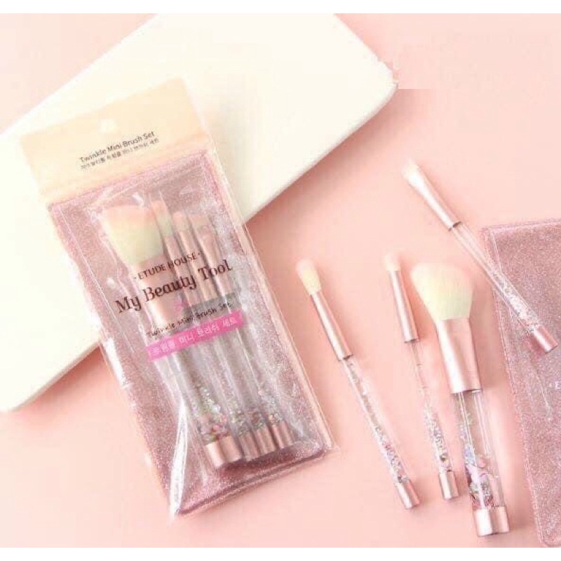 BỘ CỌ TRANG ĐIỂM ETUDE HOUSE MY BEAUTY TOOL TWINKLE MINI BRUSH SET 4 Cây