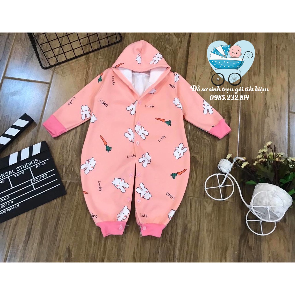 BỘ NỈ LÓT LÔNG CÓ MŨ CÚC GIỮA