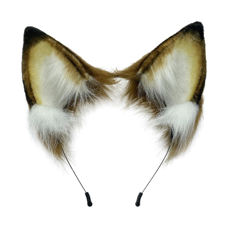 Băng Đô Tai Sói Lông Xù Handmade Hóa Trang Halloween / Giáng Sinh