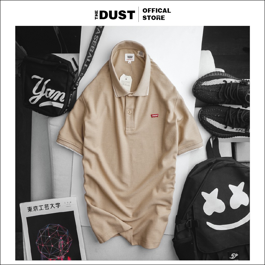 Áo thun polo nam cổ bẻ phối viền LV trơn basic, vải cotton cá sâu, form slim fit, trẻ trung, lịch lãm - THE DUST | BigBuy360 - bigbuy360.vn