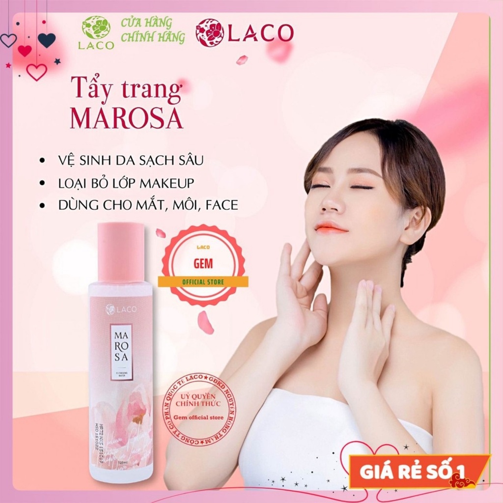 Nước Tẩy Trang Marosa Không Cồn Sạch Sâu Laco