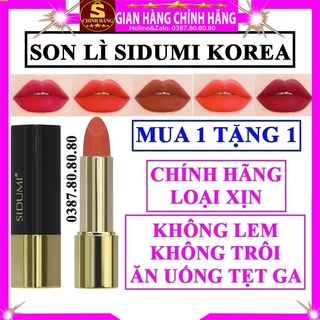 Son siêu lì không trôi khi ăn uống chính hãng Sidumi hàn quốc son môi lâu trôi dạng thỏi màu cam cháy đỏ nâu cam đất tốt