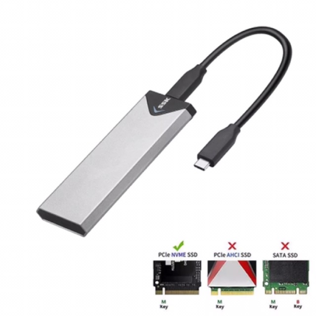Box chuyển M.2 Pcie sang USB 3.1 SSK SHE C325 chính hãng | BigBuy360 - bigbuy360.vn
