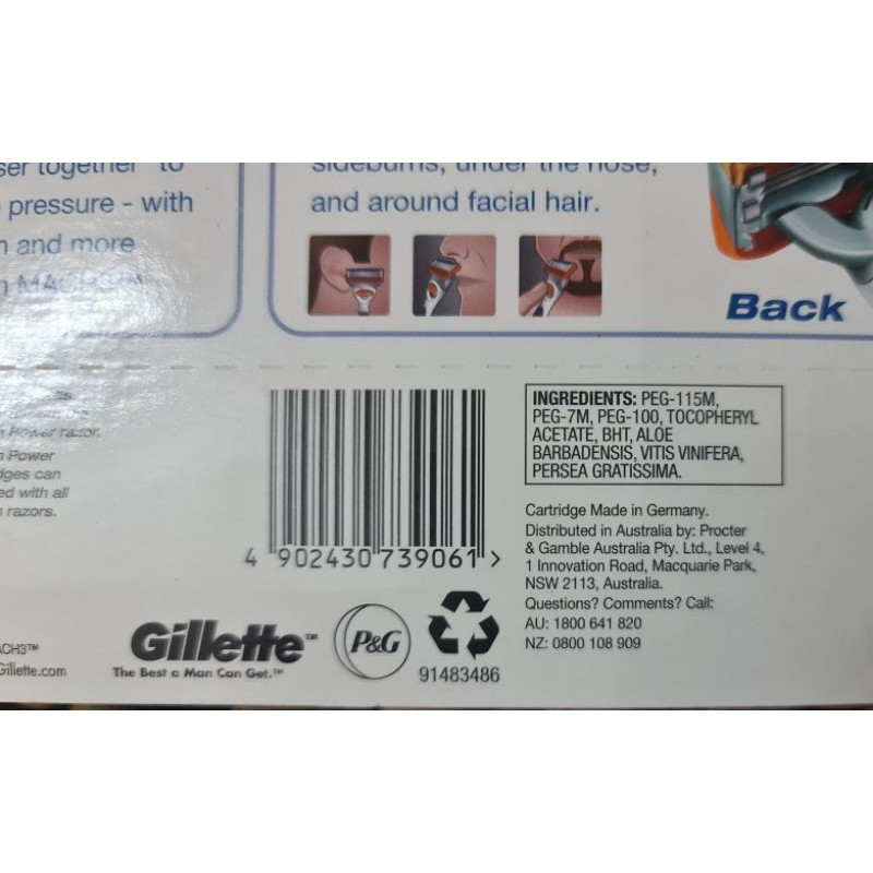 Bộ 8 lưỡi dao Gillette Fusion thiết kế 5 trong 1