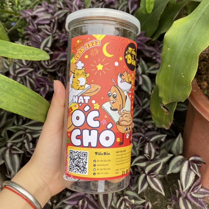 Hạt óc chó sấy nguyên vị hũ lớn 350gr Tiểu Dần