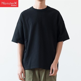 [Video thật] Áo thun tay lỡ cotton trơn 5 màu (unisex nam nữ đều mặc được)