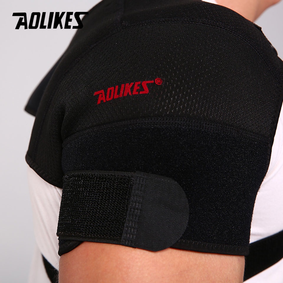 Dây đai quấn bảo vệ lưng và vai AOLIKES hỗ trợ tập gym thể thao điều chỉnh được tiện lợi