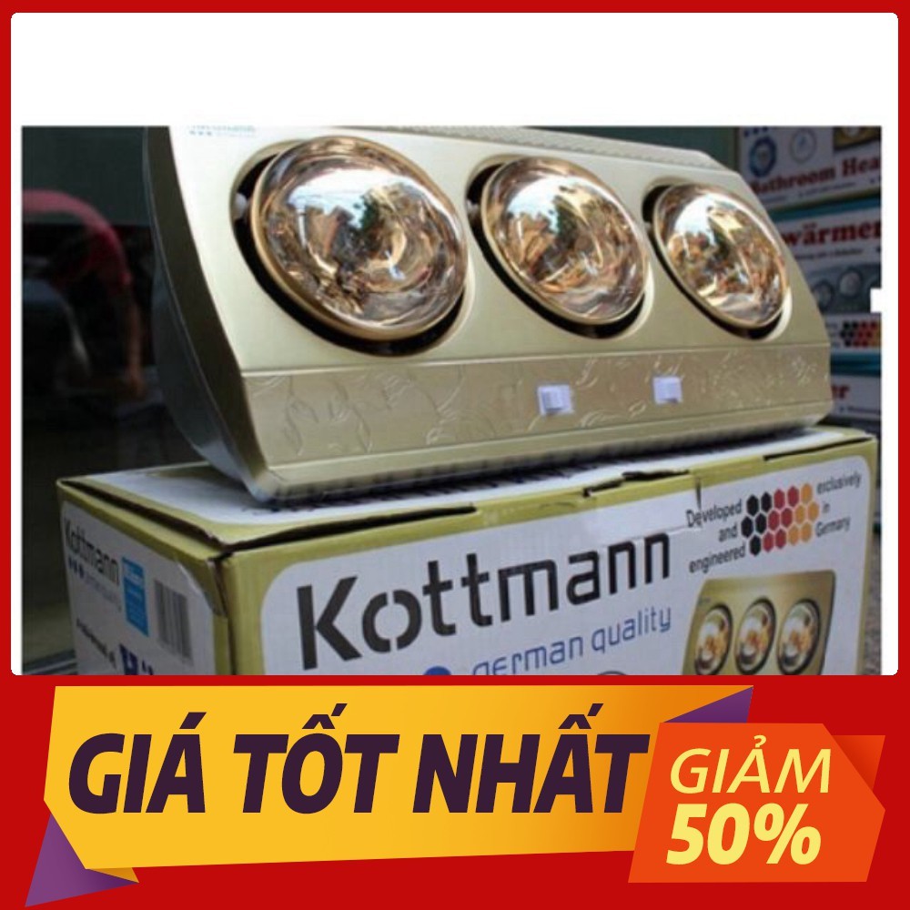Đèn Sưởi Nhà Tắm Cao Cấp 2 Bóng - 3 Bóng
