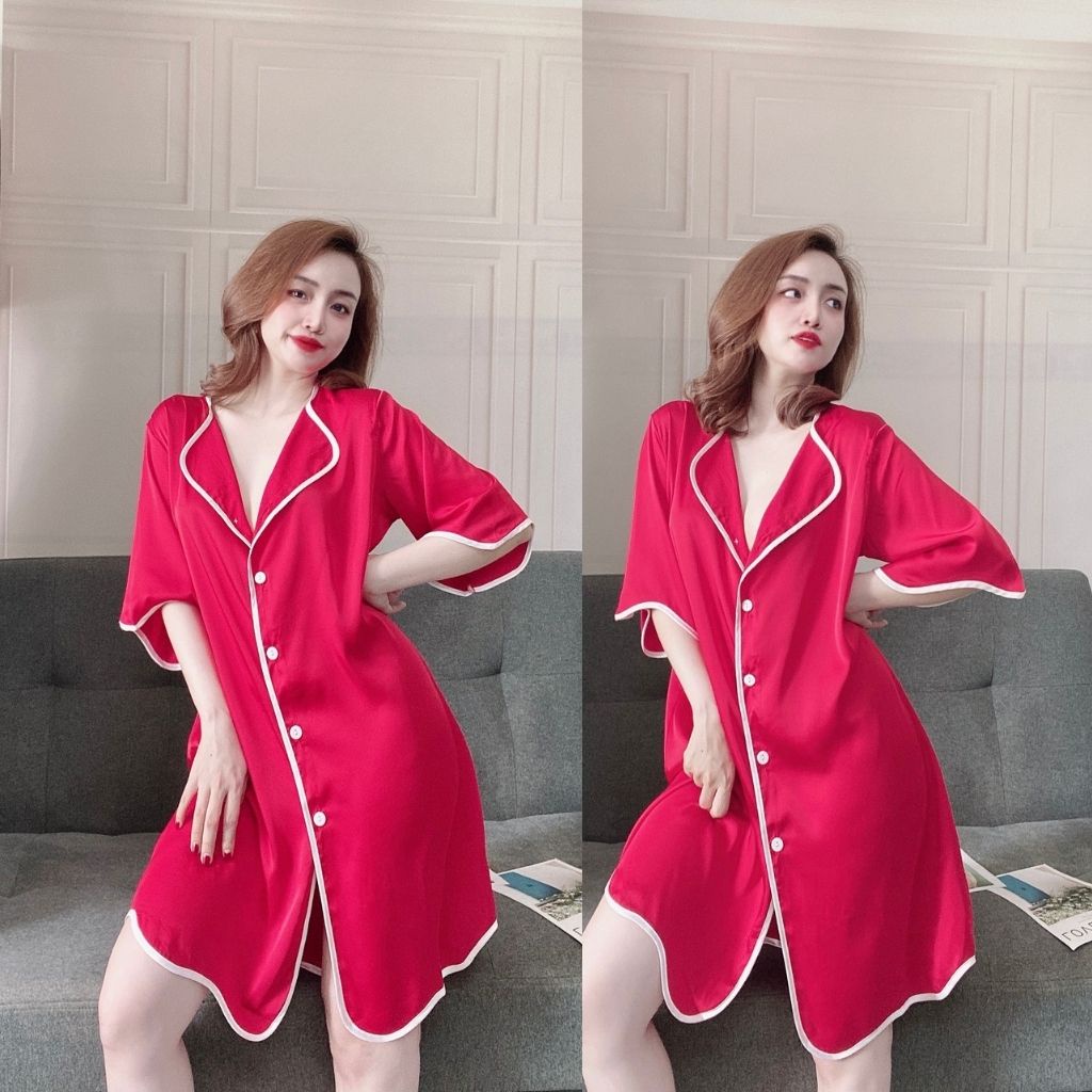 VẢI XỊN  Mặc Nhà Nữ, Bộ Ngủ Sexy Nữ Áo 2 Dây Phối Ren Quần Đùi Chất Lụa Mango Cao Cấp Họa Tiết Bò Sữa Siêu Sang SL