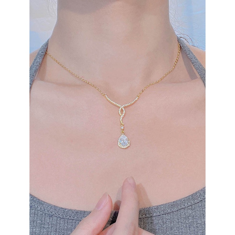 Vòng cổ Mạ Vàng 18K Mặt Hình Đôi Cánh Thiên Thần Đính Đá Sang Trọng