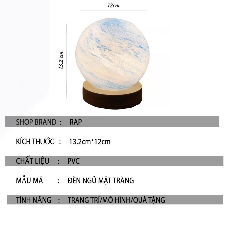 Set đèn mặt trăng 3D cảm ứng kèm bộ 3 phi hành gia dễ thương dùng làm