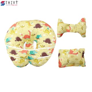 Bộ Gối Đa Năng Chữ C - Gối Tai Voi Cho Bé 30 - Cotton Hàn Quốc, Cao Cấp - THIVI