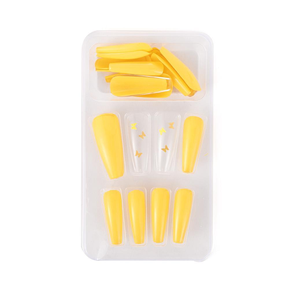 HS Hộp 24 Móng Tay Giả Màu Sắc Nhã Nhặn Dùng Để Trang Trí Móng Nghệ Thuật