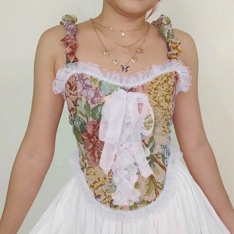 Áo Corset Ren Hoa Thời Trang Gợi Cảm Cho Nữ