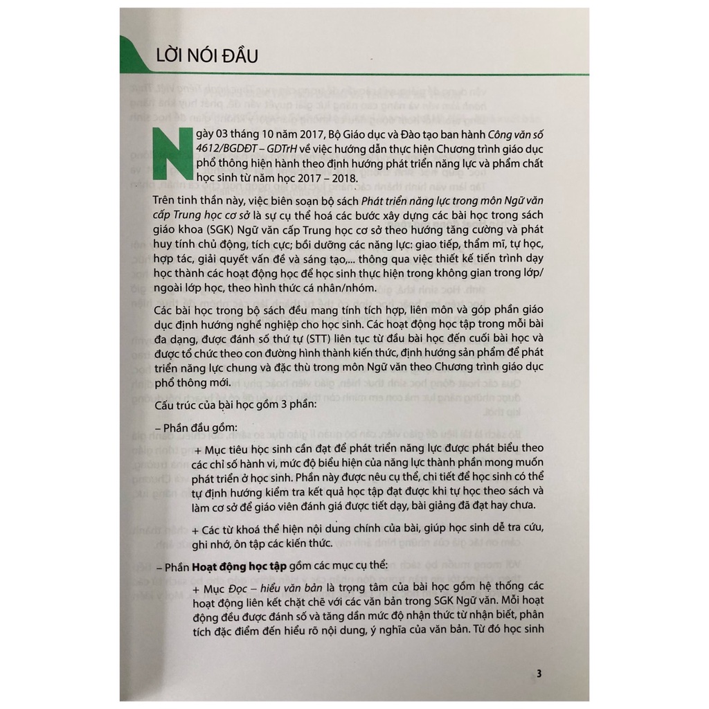 Sách - Phát triển năng lực trong môn Ngữ văn lớp 9 tập 1