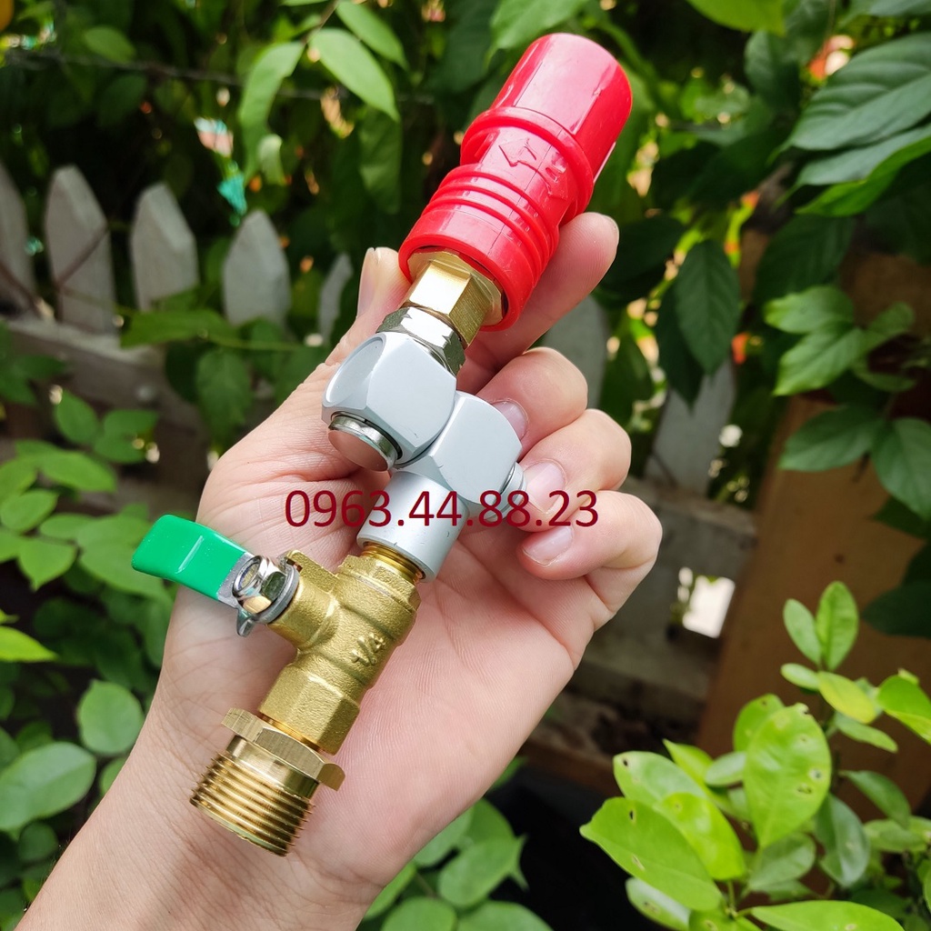 Đầu béc phun xịt rửa máy lạnh, điều hòa Ren 22 ( ĐẦU XỊT ĐIỀU HÒA 360)