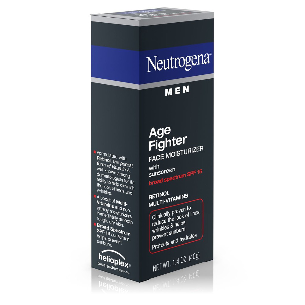 Kem Dưỡng Da Mặt Chống Nắng Neutrogena Men Age Fighter Face Moisturizer with sunscreen SPF15 (40g); vivian.cosmetic