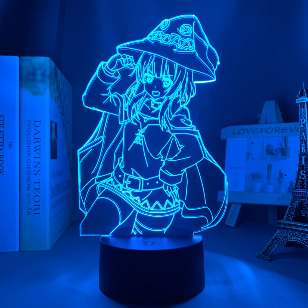 Đèn Ngủ led Đổi Màu Điều Khiển Từ Xa Hình anime konosuba megumin