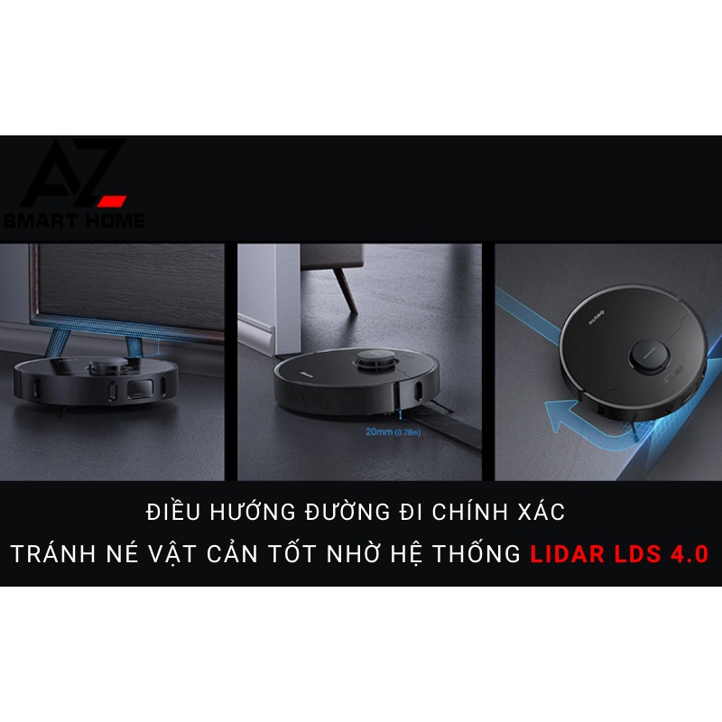 Robot Hút Bụi Lau Nhà Xiaomi Dreame Bot Z10 Pro HÀNG CHÍNH HÃNH - BẢN QUỐC TẾ - Lực hút khủng 4000 pa
