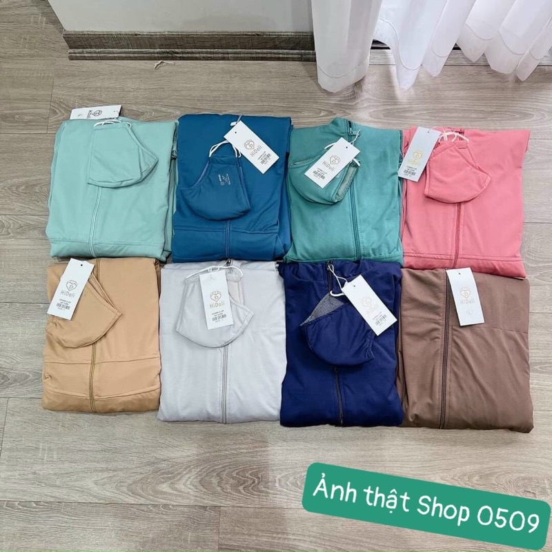 Áo chống nắng nữ toàn thân 2 lớp cotton thông hơi chống tia UV, siêu mát hàng loại 1