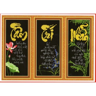Tranh thêu chữ thập 3d Tâm trí nhẫn AL53167 (45x35) chưa thêu