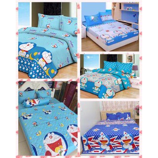 Drap nệm + 2 vỏ gối mẫu doremon